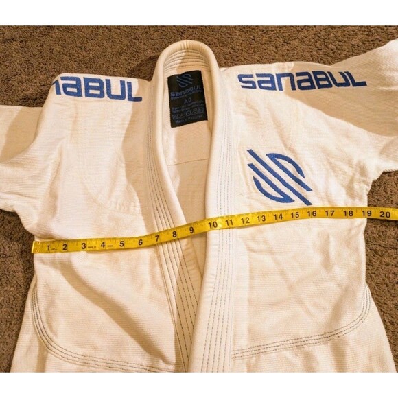 Sanabul Essential BJJ Jiu Jitsu Gi White Adult Size A0 - Picture 4 of 5